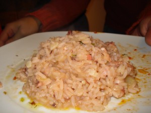 Prato com Risotto de polvo